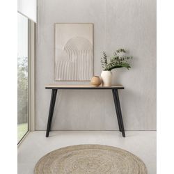 Consolle, 120 x 40 x 77 cm, in legno e metallo naturale e nero | Collezione Sindi