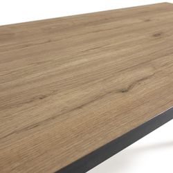 Consolle, 120 x 40 x 77 cm, in legno e metallo naturale e nero | Collezione Sindi