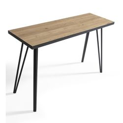 Consolle, 120 x 40 x 77 cm, in legno e metallo naturale e nero | Collezione Sindi