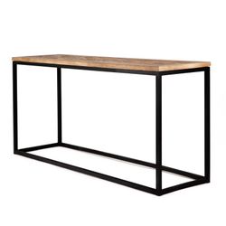 Consolle, 160 x 45 x 76 cm, in legno di olmo riciclato