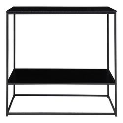 Consolle, 80 x 36 x 80 cm, in legno e acciaio nero | Collezione Vita