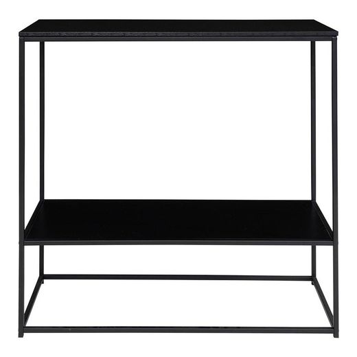 Consolle, 80 x 36 x 80 cm, in legno e acciaio nero | Collezione Vita