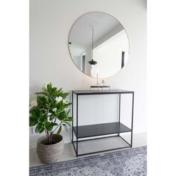 Consolle, 80 x 36 x 80 cm, in legno e acciaio nero | Collezione Vita