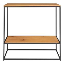 Consolle, 80 x 36 x 80 cm, in legno e acciaio in rovere e nero | Collezione Vita