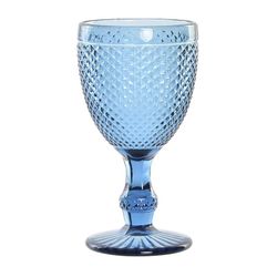 Copa de agua, 8,7 x 8,7 x 17 cm, de cristal en azul | Colección Da Gama