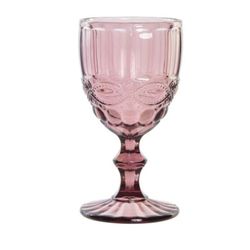 Copa de vino, 8 x 8 x 15,5 cm, de cristal en rosa | Colección Cabral