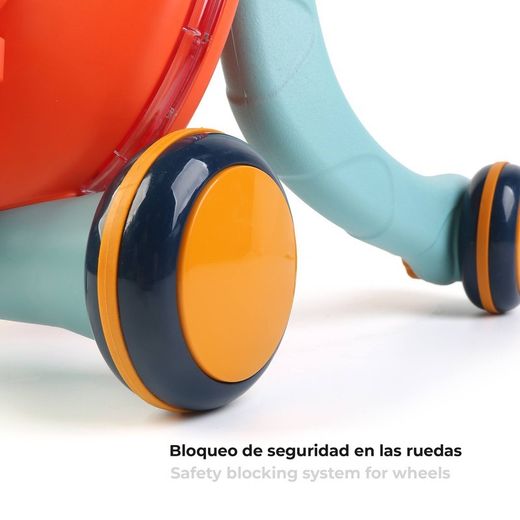Corredore per bambini, 43 x 45 x 52 cm, in polietilene arancione e blu | Collezione Baby Walker