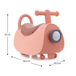 Corripiù, 46 x 20 x 35 cm, in polietilene rosa | Collezione Scoot