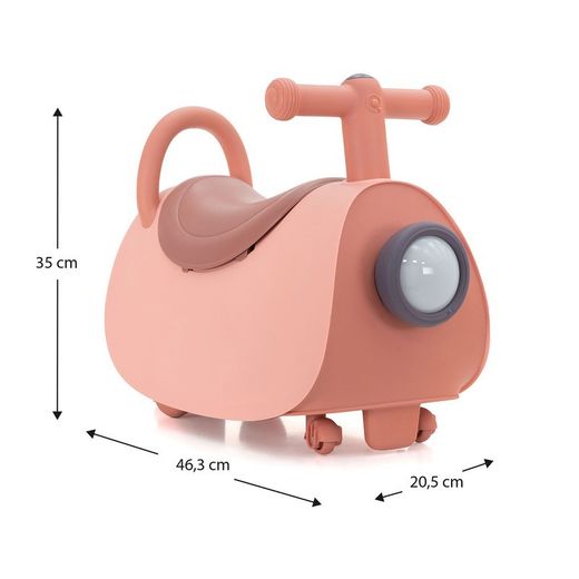 Corripiù, 46 x 20 x 35 cm, in polietilene rosa | Collezione Scoot