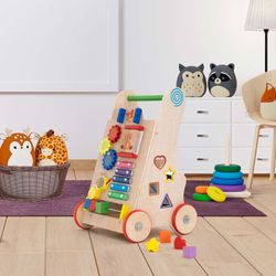 Corrimano con attività Montessori, 33 x 31,5 x 52 cm, in legno e metallo multicolore | Collezione Salamina