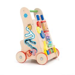 Corrimano con attività Montessori, 33 x 31,5 x 52 cm, in legno e metallo multicolore | Collezione Salamina