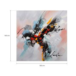 Quadro astratto, 100 x 3,5 x 100 cm, a olio | Collezione Astratto