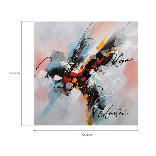 Quadro astratto, 100 x 3,5 x 100 cm, a olio | Collezione Astratto