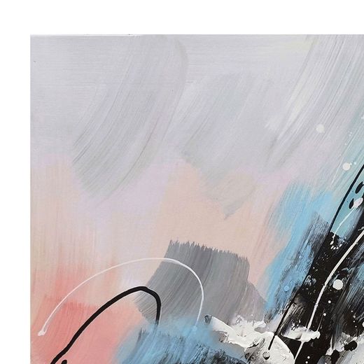 Quadro astratto, 100 x 3,5 x 100 cm, a olio | Collezione Astratto