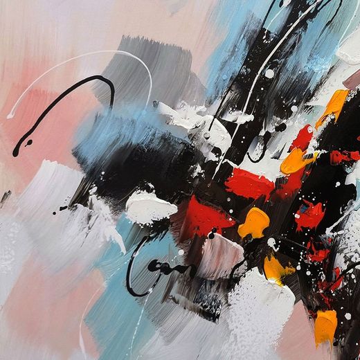 Quadro astratto, 100 x 3,5 x 100 cm, a olio | Collezione Astratto