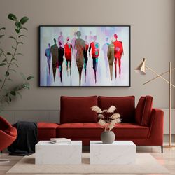 Cuadro abstracto caminantes, 120  x  80 cm |  Colección Serie Abstracto