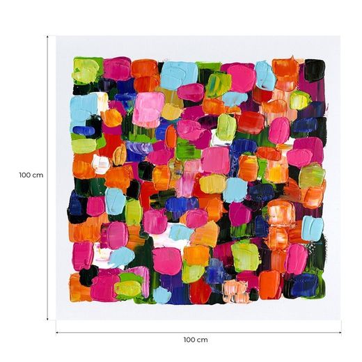 Quadro Astratto multicolore II, 100 x 100 cm, | Collezione Serie Abstracto