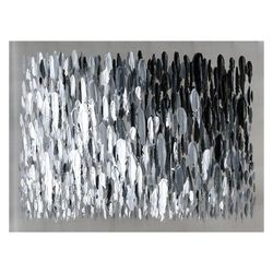 Cuadro Abstracto pinceladas, 120  x  90 cm, blanco y negro |  Colección Serie Abstracto