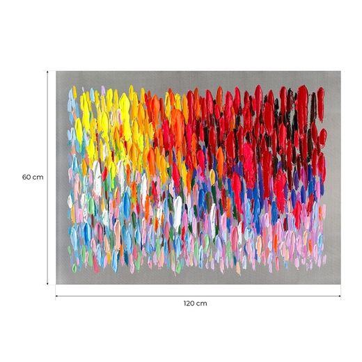 Quadro Astratto pennellate, 120 x 90 cm, multicolore | Collezione Serie Astratto