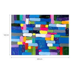 Quadro Astratto pennellate, 200 x 140 cm, multicolore | Collezione Serie Astratto