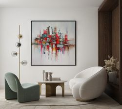 Quadro Astratto Urbano, 100 x 100 cm | Collezione Serie Astratto