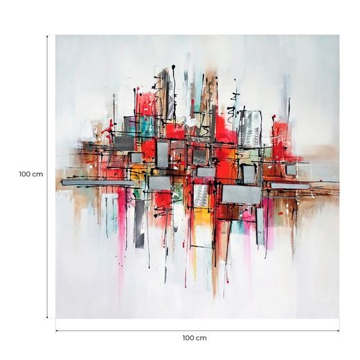 Quadro Astratto Urbano, 100 x 100 cm | Collezione Serie Astratto