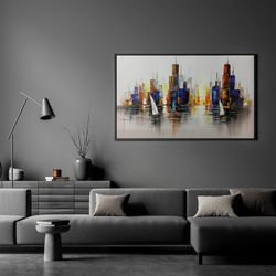 Quadro Astratto Vele, 100 x 60 cm | Collezione Serie Astratto