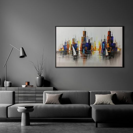 Quadro Astratto Vele, 100 x 60 cm | Collezione Serie Astratto