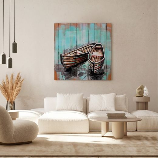 Quadro barche, 100 x 100 cm | Collezione Serie Objetos