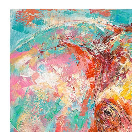 Quadro con elefante, 100 x 100 cm, con pittura acrilica | Collezione Animali