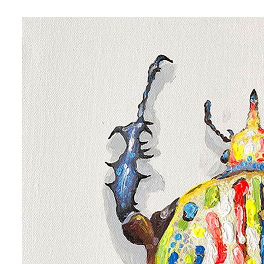 Quadro di scarabeo I, 40 x 50 cm, con pittura acrilica multicolore | Collezione Animali