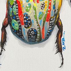 Quadro di scarabeo I, 40 x 50 cm, con pittura acrilica multicolore | Collezione Animali