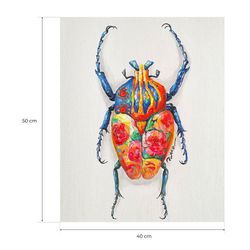 Quadro di scarafaggio II, 40 x 50 cm, con pittura acrilica multicolore | Collezione Animali