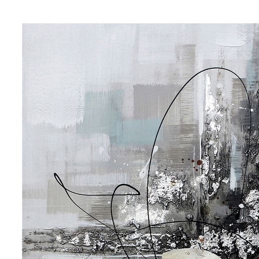 Quadro decorativo 3D, 100 x 100 cm, a olio multicolore | Collezione Astratti