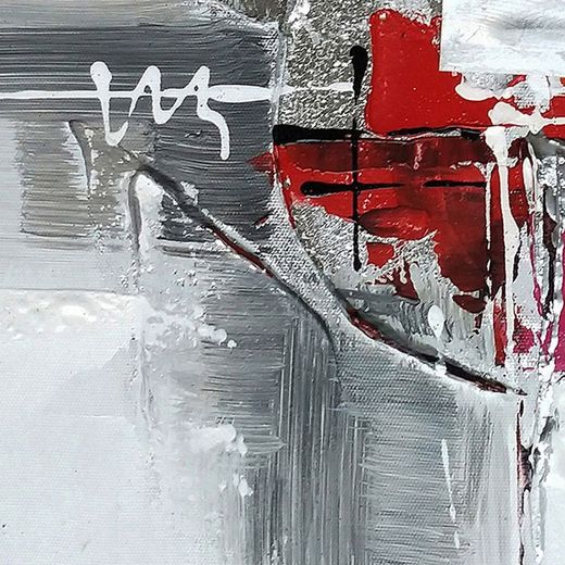 Quadro decorativo 3D, 100 x 100 cm, ad olio multicolore | Collezione Abstract