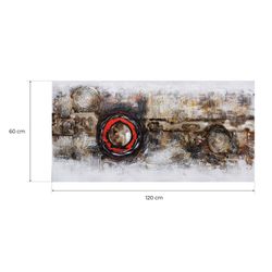 Quadro decorativo 3D 'Passaggio del tempo', 120 x 3,5 x 60 cm, a olio | Collezione Astratto