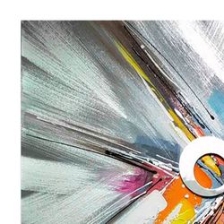 Quadro decorativo 3D esplosione, 100 x 100 cm, olio multicolore | Collezione Astratto