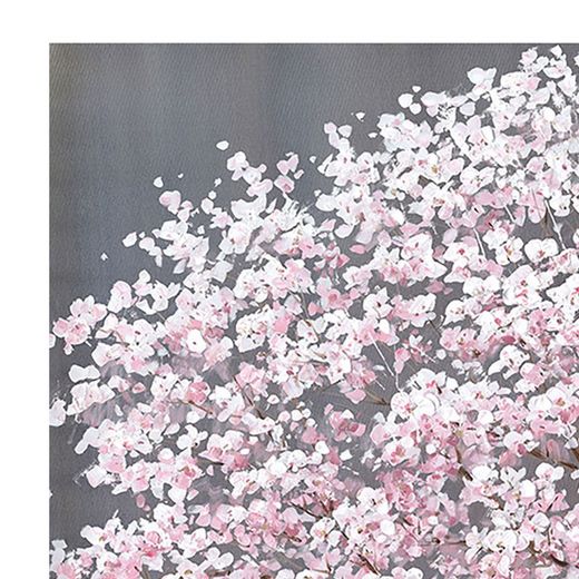 Quadro decorativo con albero e fiori bianchi, 120 x 160 cm | Collezione Natura