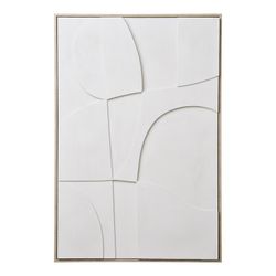 Quadro in rilievo, 60 x 3 x 90 cm, su tela bianca | Collezione Madeline I