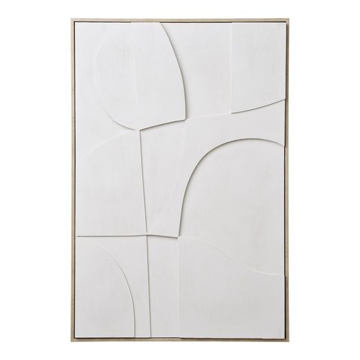 Quadro in rilievo, 60 x 3 x 90 cm, su tela bianca | Collezione Madeline I