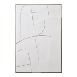 Quadro in rilievo, 60 x 3 x 90 cm, su tela bianca | Collezione Madeline II