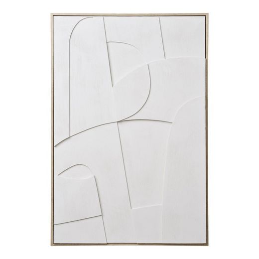 Quadro in rilievo, 60 x 3 x 90 cm, su tela bianca | Collezione Madeline II