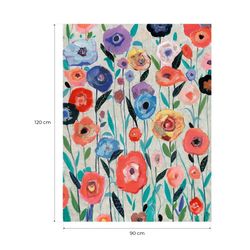 Quadro fiori, 90 x 120 cm, multicolore | Collezione Serie Abstracto