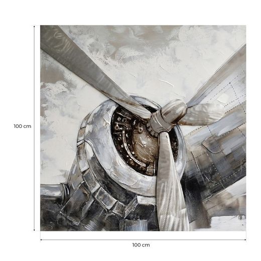 Quadro elica aereo, 100 x 100 cm | Collezione Serie Oggetti