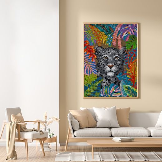 Quadro leopardo nella giungla, 140 x 200 cm | Collezione Animali