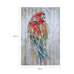 Quadro pappagallo, 80 x 120 cm | Collezione Serie Animali