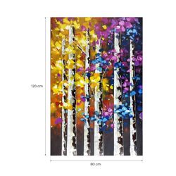 Quadro paesaggio notturno alberi, 80 x 120 cm | Collezione Serie Abstracto