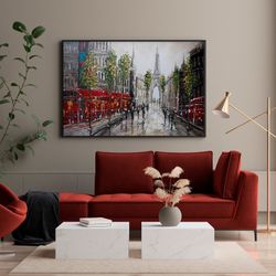 Quadro paesaggio Parigi, 120 x 80 cm