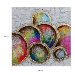Quadro piatti colorati, 100 x 100 cm | Collezione Serie Objetos