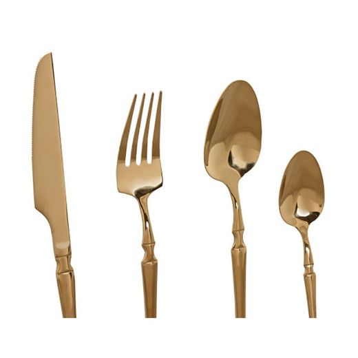 16-teiliges Besteckset aus Edelstahl in Goldfarbe | Kollektion Golden dream